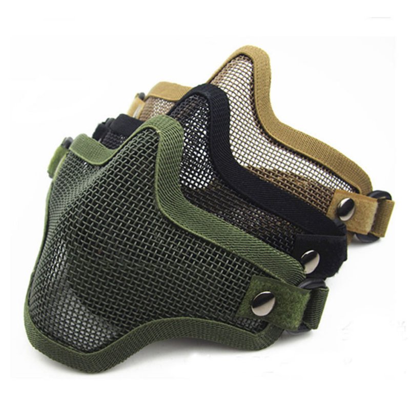 Respirator Half Face - 1PC ยุทธวิธีป้องกัน Strike Paintball ตาข่าย Camouflage