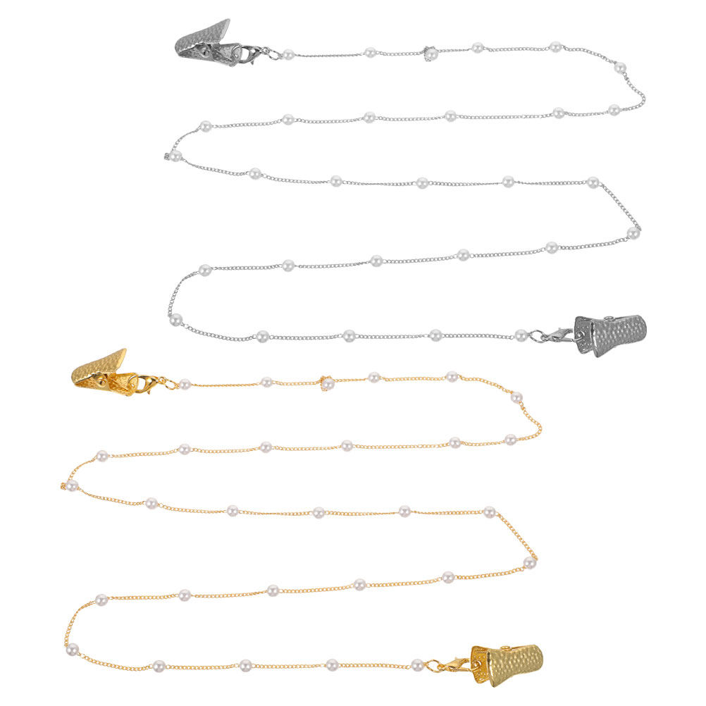 Mask Chain Holder - สายคล้องแว่นตาแบบลูกปัด 2 ชิ้นสำหรับผู้หญิง สายคล้องแว่นตาไข่มุก สายคล้องหน้ากาก สายคล้องแว่นกันแดดอเนกประสงค์