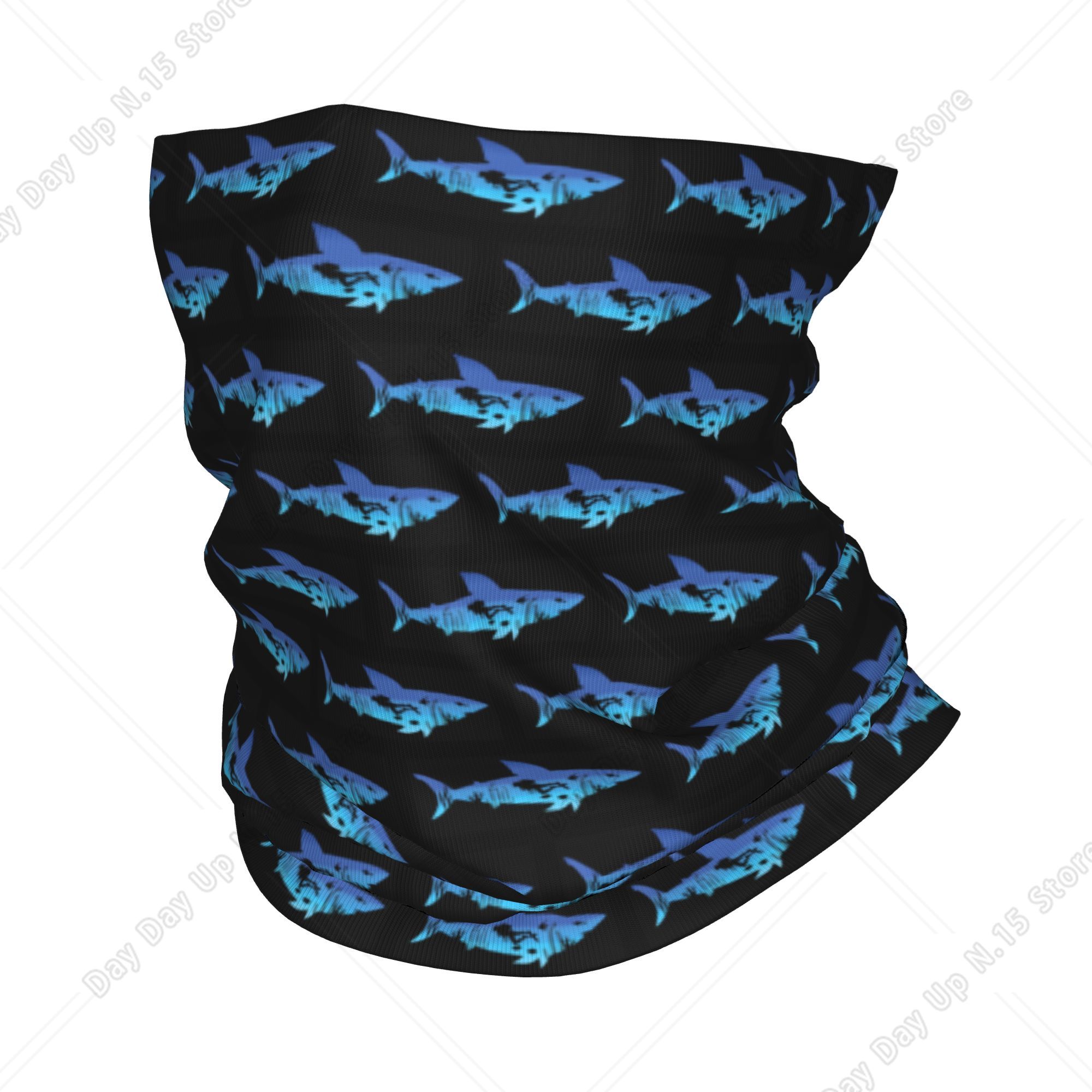 Neck Gaiter Face Cover - ผ้าพันคอ/ผ้าคลุมหน้าสำหรับดำน้ำลึก ลายฉลาม สำหรับเดินป่า ตั้งแคมป์ ผู้หญิง ผู้ชาย